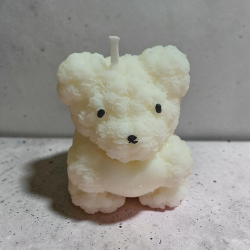 Candela Artigianale Orsetto di Rose "Teddy Rose" – Fatta a Mano
